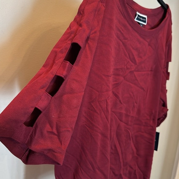 Karen Scott burgundy Core Tshirt NWT 3X - Picture 4 of 11